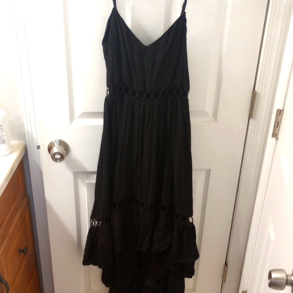 Black Ruffled Tiered Sundress